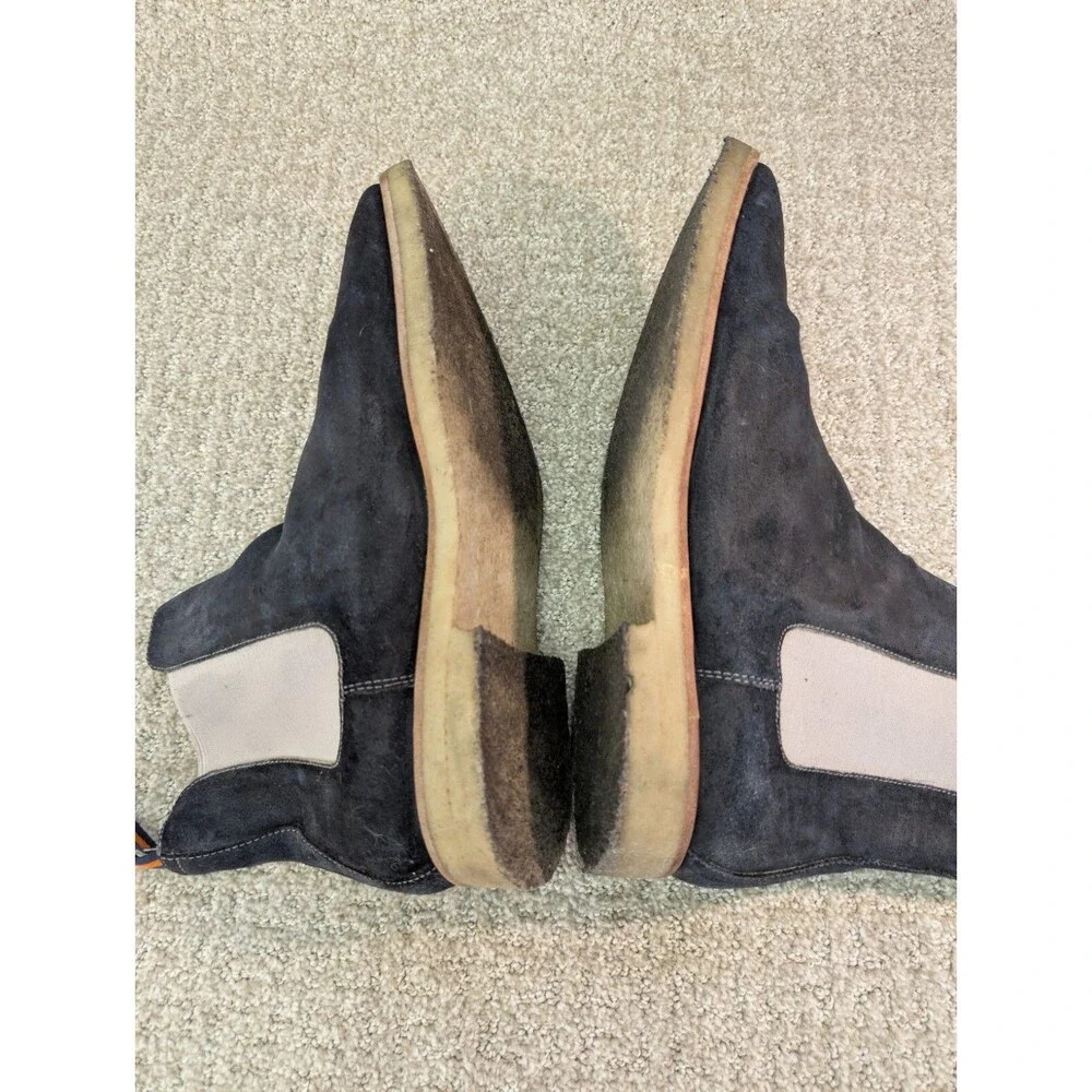 New Republic Sonoma Men Size 11 Chelsea Boots Blue Suede Upper Casual Dress Shoe